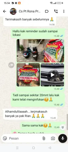Testimonial Papan Bunga sukadaya